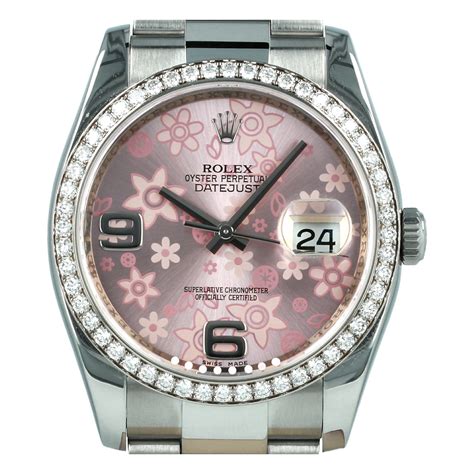 rolex datejust rosa con diamanti|Rolex DATEJUST FLORAL MOTIF 31MM IN ACCIAIO E .